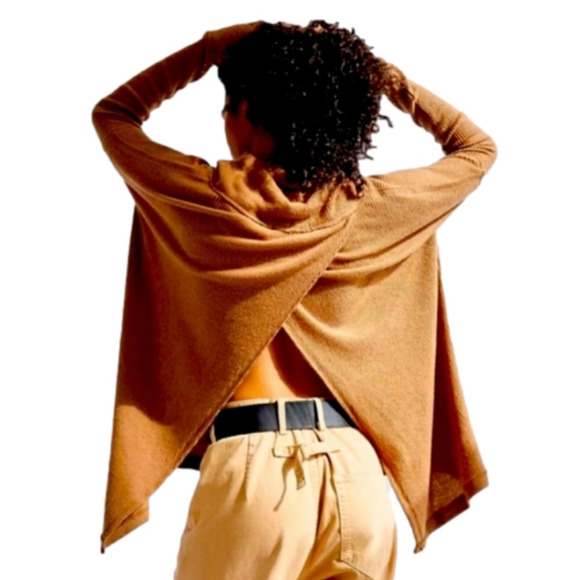 FREE People Juicy Long Sleeve Top Sweater Tunic Ribbed Cotton Canyon Moon S EUC! - Picture 4 of 7